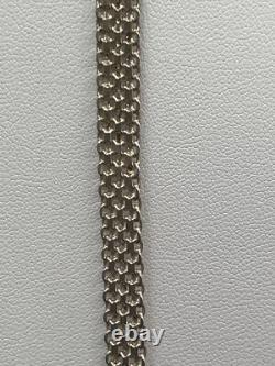 A Brilliant Made In Italy MCM Sterling Silver 18 Wide Woven Necklace 14.5g