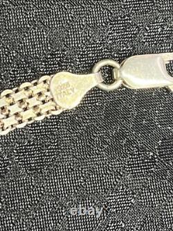A Brilliant Made In Italy MCM Sterling Silver 18 Wide Woven Necklace 14.5g
