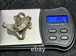 A Brilliant Made In Italy MCM Sterling Silver 18 Wide Woven Necklace 14.5g
