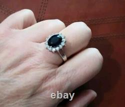 A Ring Made For A Princess Di-Danbury Mint-Solid Sterling Silver & CZ Size 8.5