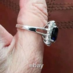 A Ring Made For A Princess Di-Danbury Mint-Solid Sterling Silver & CZ Size 8.5