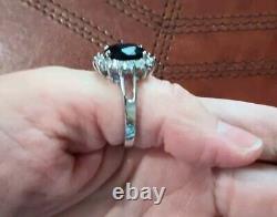 A Ring Made For A Princess Di-Danbury Mint-Solid Sterling Silver & CZ Size 8.5