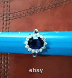 A Ring Made For A Princess Di-Danbury Mint-Solid Sterling Silver & CZ Size 8.5