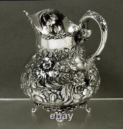 AG Schultz Sterling Pitcher c1910 HAND MADE