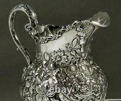 AG Schultz Sterling Pitcher c1910 HAND MADE