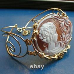 ANTIQUE STYLE CAMEO BRACELET WORKED HAND Vintage Artisan made in italy Flower's