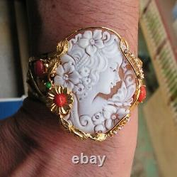ANTIQUE STYLE CAMEO BRACELET WORKED HAND Vintage Artisan made in italy woman