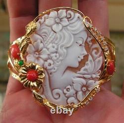 ANTIQUE STYLE CAMEO BRACELET WORKED HAND Vintage Artisan made in italy woman