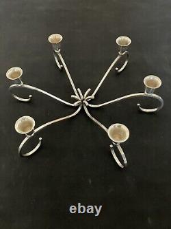 Alfredo Sciarrotta Hand Made Candelabra Pair Sterling Silver 1950