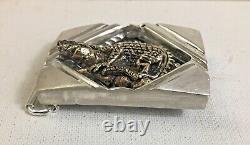 Alligator Artisan made sterling silver belt buckle