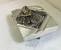 Alligator Artisan made sterling silver belt buckle