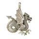 Amazing Vintage Custom Made Sterling Silver Dragon Pendant Necklace