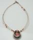 Amazing artisanal hand made abstract modern sterling silver art necklace