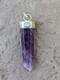 Amethyst Point & Ethiopian Opal Artisan Hand Made Sterling Silver Pendant. A10c