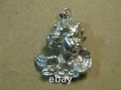 Angel putto pendant made sterling silver 925-artisan product