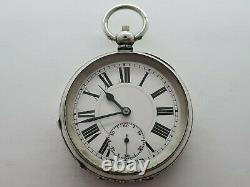 Antique 1890 Swiss Made 18S Solid Silver 925 Pocket Watch Needs Repair Rare