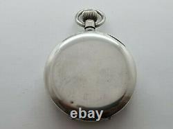 Antique 1905 Swiss Made Solid Silver Pocket Watch+ Oryginal Case Working Rare