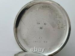 Antique 1905 Swiss Made Solid Silver Pocket Watch Working Rare