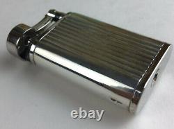 Antique 925 Sterling Silver & 18K 750 Gold Lift Arm Type Lighter Made In Italy