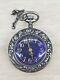 Antique Elfin Sterling Silver 6/0s Pocket Watch USA Made BEAUTIFUL BLUE COLOR