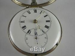 Antique English verge fusee Doctor's pocket watch. Made 1806. Serviced. Rare