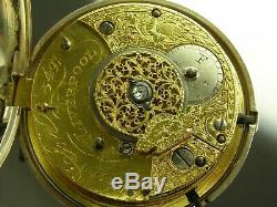 Antique English verge fusee Doctor's pocket watch. Made 1806. Serviced. Rare