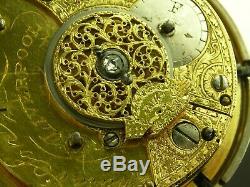 Antique English verge fusee Doctor's pocket watch. Made 1806. Serviced. Rare