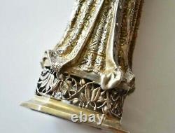 Antique German Made Sterling Silver Figurine Set Knight & Queen, Hanau Statue