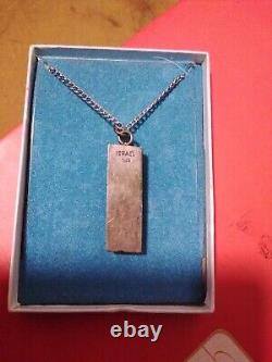 Antique Hand Made Sterling Silver 925 Mezuzah Necklace Made In Israel Free Ship