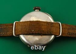 Antique ROLEX Military WWI Sterling Silver Trench Watch Made in 1917 VINTAGE