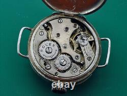 Antique ROLEX Military WWI Sterling Silver Trench Watch Made in 1917 VINTAGE