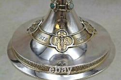 + Antique Sterling Silver Chalice Made by W. J Feeley Co. + 8 7/8 ht + (CU842) +