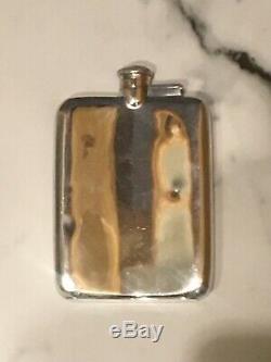 Antique Sterling Silver Hip Flask. 1916. Made during first world war