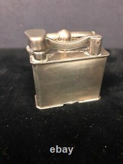Antique Sterling Silver Lift Arm Lighter Made in Mexico Sparks-2.0 oz silver