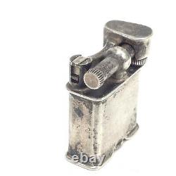 Antique Sterling Silver Lift Arm Lighter Made in Mexico with Flint Sparks