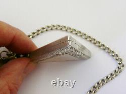 Antique Triangle Masonic Swiss Made Mechanical Sterling Silver Pocket Watch Vgc