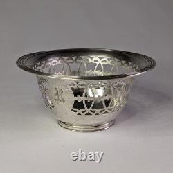 Antique decorative sterling silver bowl, made in Sheffield, England, 1920s