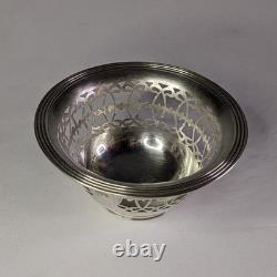 Antique decorative sterling silver bowl, made in Sheffield, England, 1920s