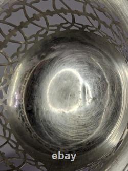 Antique decorative sterling silver bowl, made in Sheffield, England, 1920s