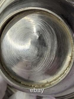 Antique decorative sterling silver bowl, made in Sheffield, England, 1920s