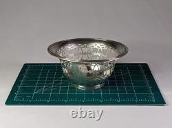 Antique decorative sterling silver bowl, made in Sheffield, England, 1920s