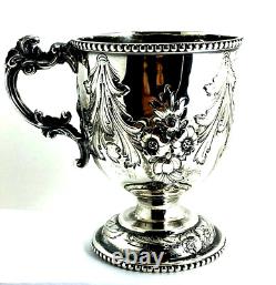 Antique sterling silver Cup withhandle made by George Sharp for Bailey & Co