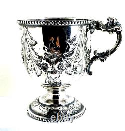 Antique sterling silver Cup withhandle made by George Sharp for Bailey & Co