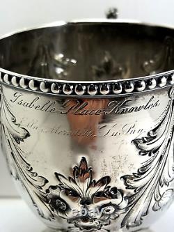 Antique sterling silver Cup withhandle made by George Sharp for Bailey & Co