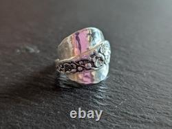 Antique sterling silver spoon ring made from an antique spoon sz 9