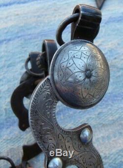 Antiqued Iron Custom Made Sterling Silver Horse Concho Bit by J. Wilson