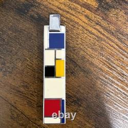Art Inspired Enamel Necklace Sterling Silver Made In Italy Famous Artist Enamel