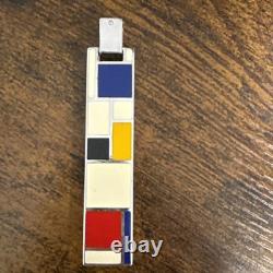 Art Inspired Enamel Necklace Sterling Silver Made In Italy Famous Artist Enamel