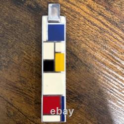Art Inspired Enamel Necklace Sterling Silver Made In Italy Famous Artist Enamel