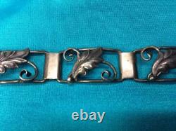Art Nouveau Sterling Silver Bracelet Made in Denmark 20 grams